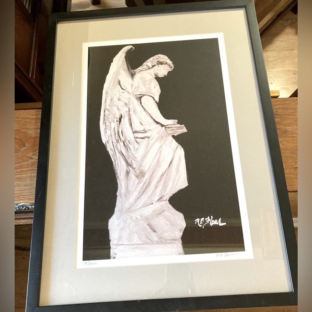 Turning Angel signed and numbered framed print